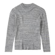 Round-neck Knitwear Closed , Gray , Heren