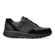 Wijd-Fit Wandelsneaker Mephisto , Black , Heren