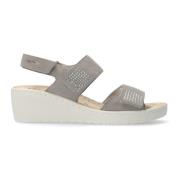 Charmante Faux-Stone Dames Sandaal Mephisto , Gray , Dames