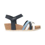 Lichtgewicht kruisband sandaal met Soft-Air technologie Mephisto , Blu...