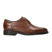 Bruine Leren Veterschoen voor Heren Mephisto , Brown , Heren