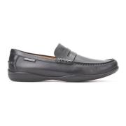 Klassieke zwarte leren loafers voor heren Mephisto , Black , Heren