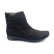 Zwarte Nubuck Enkellaars voor Dames Mephisto , Black , Dames