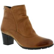 Beige Enkellaars met Zijrits Mephisto , Brown , Dames