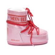 Lage Glitterlaarzen Moon Boot , Pink , Dames