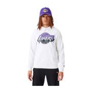 Hoodie New Era , White , Heren