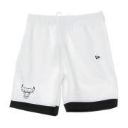 NBA Mesh Logo Shorts New Era , White , Heren