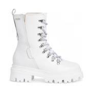 Witte gesloten enkellaarsjes voor dames Tamaris , White , Dames