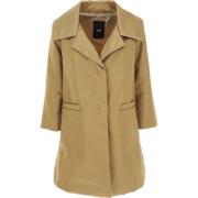 Bruine Single-Breasted Coats add , Brown , Dames