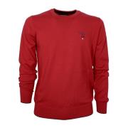 Casual Rode Wollen Trui Aeronautica Militare , Red , Heren