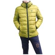 Gewatteerde jas met capuchon Aeronautica Militare , Green , Heren