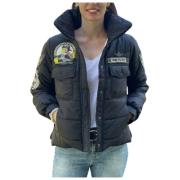 Kort Jack met Geborduurde Patches Aeronautica Militare , Black , Dames