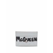 Gewatteerde Logo Kaarthouder Alexander McQueen , White , Dames