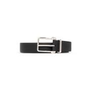 Leren Riem Alexander McQueen , Black , Heren