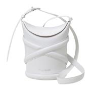 De Curve Kleine Tas in Wit Leer Alexander McQueen , White , Dames