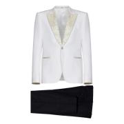 Exquise Wol Single Breasted Pak Alexander McQueen , White , Heren