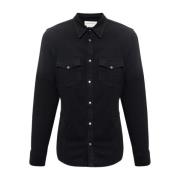 Denim overhemd Alexander McQueen , Black , Heren