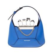 Donkerblauwe Juwelen Mini Schoudertas Alexander McQueen , Blue , Dames