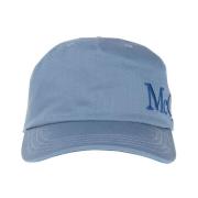 Blauwe Katoenen Baseballpet met Logo Borduursel Alexander McQueen , Bl...