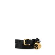 Elegante Leren Armband Alexander McQueen , Black , Dames