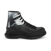 Zwarte Tread Slick Sneakers Alexander McQueen , Black , Heren