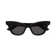 Am0381S Vintage Cat-Eye Acetaat Zonnebril Alexander McQueen , Black , ...