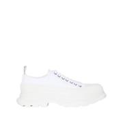 Witte Tread Slick Low-Top Sneakers Alexander McQueen , White , Heren