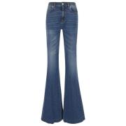 Retro Flared Jeans Alexander McQueen , Blue , Dames