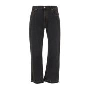 Stijlvolle Wide Leg Track Jeans Alexander McQueen , Black , Heren