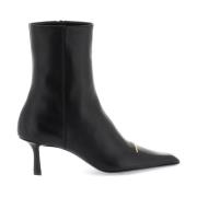 Leren Enkellaarzen Alexander Wang , Black , Dames