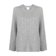 Round-neck Knitwear Allude , Gray , Dames