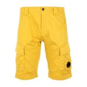 Casual elastische katoenen shorts C.p. Company , Yellow , Heren