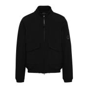 Zwarte polyester jas C.p. Company , Black , Heren
