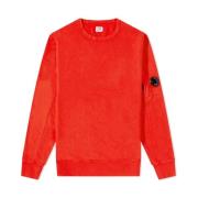 Diagonal Raised Fleece Crew Neck Sweatshirt C.p. Company , Red , Heren