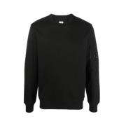 Diagonaal Verhoogd Fleece Sweatshirt C.p. Company , Black , Heren