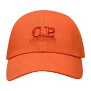 Oranje pet met klep en geborduurd logo C.p. Company , Orange , Heren