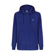 Geborsteld katoenen fleece hoodie C.p. Company , Blue , Heren