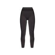 Logo Ribgebreide Leggings Golden Goose , Black , Dames