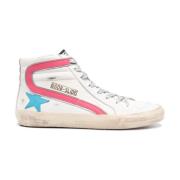 Slide High-Top Sneakers met Distressed Effect Golden Goose , White , D...