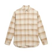 Slim-Fit Button-Up Overhemd White Pepper/ Wet Sand Golden Goose , Beig...