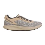 Grijze Sneakers met Beige Details Salomon , Gray , Heren