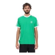 Groene Adicolor Classics 3-Stripes T-shirt Adidas Originals , Green , ...