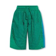 Groen & Marineblauw Openwerk Shorts Adidas Originals , Green , Heren