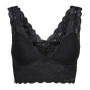 Zwarte mouwloze top met diepe V-hals Only , Black , Dames