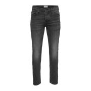 Slim fit jeans Met zwarte wassing loom Only & Sons , Black , Heren