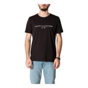 Heren Zwart Print T-shirt Tommy Jeans , Black , Heren