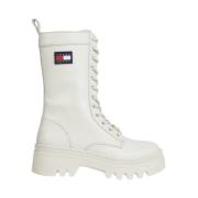 Stijlvolle Veterschoenen Tommy Jeans , White , Dames