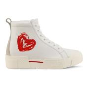 Damesmode Sneakers - Stijl Ja15455G0Diac Love Moschino , White , Dames