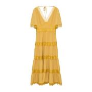 Maxi jurken AllSaints , Yellow , Dames