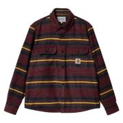 Gestreepte Oregon Shirt Jac Carhartt Wip , Brown , Dames